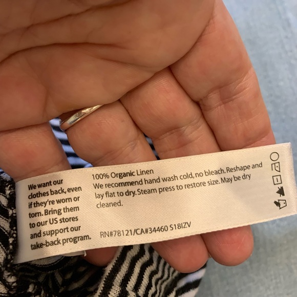 Eileen Fisher 100% Linen skirt size large. Worn a handful of times. Unique! - Picture 5 of 5